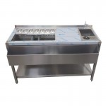 Bar Station με γούρνα και rinser 160x60x86